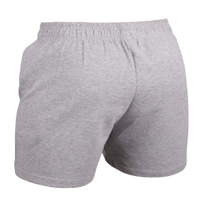 JEEING GEAR Men's Bodybuilding Workout Gym Shorts 5" Inseam Sports Cotton with Pocket Gray Color Size M - Image 3